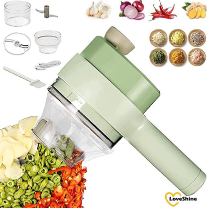 4 in 1 Portable Electric Vegetable Cutter Set