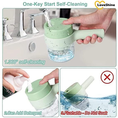 4 in 1 Portable Electric Vegetable Cutter Set